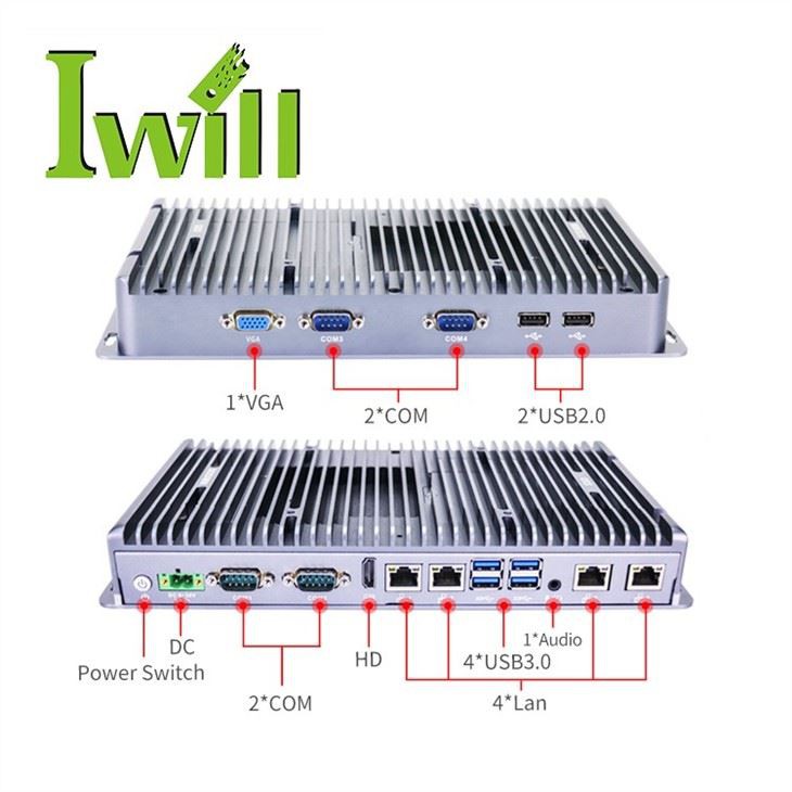 Industria Pc Intel Core I5-8265U Quad Core Fanless Computer